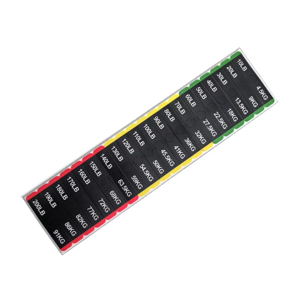 For Equipment Maintenance Fitness Equipment Stickers Weight Label Stickers For Gym Waterproof Plastic Material