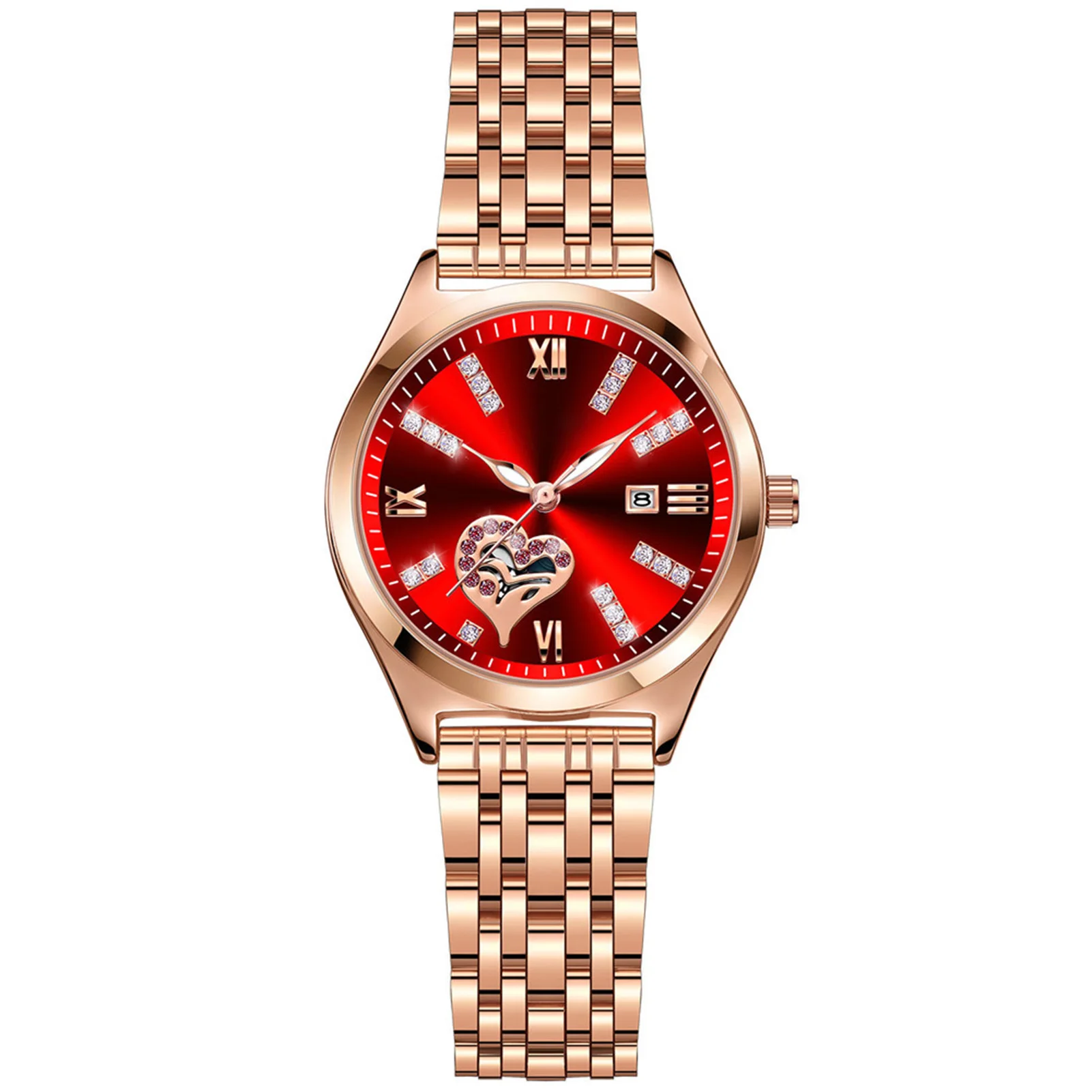 

Women's Crystal Quartz Watches Shine Diamonds Dial Luminous High-End Wristwatch for Meeting and Dating