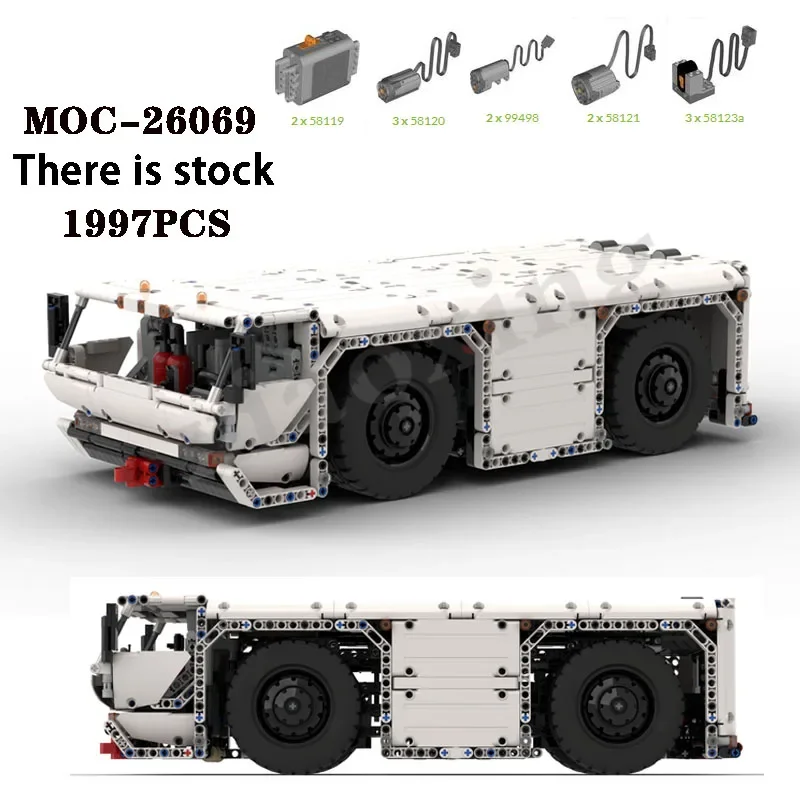 

New MOC-26069 Airport Tractor Engineering Vehicle 1997PCS Assembly Block Model Adult Boys' Educational Toys Birthday Gift