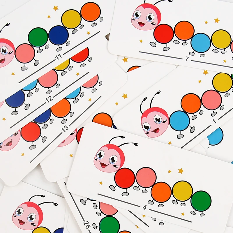 Caterpillar Bead Toy Concentrazione del colore Formazione Interazione familiare Gioco da tavolo educativo per la prima educazione dei bambini per ragazzi a