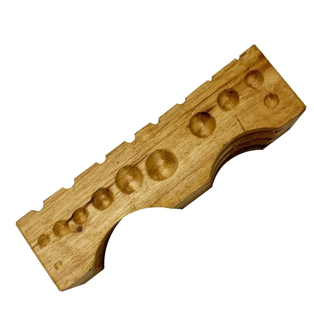 1PCS High Hardness Timber Jewelry Wood Forming Block Grooved Channels Spheres Wooden Cuboid Jewelry Making Tool