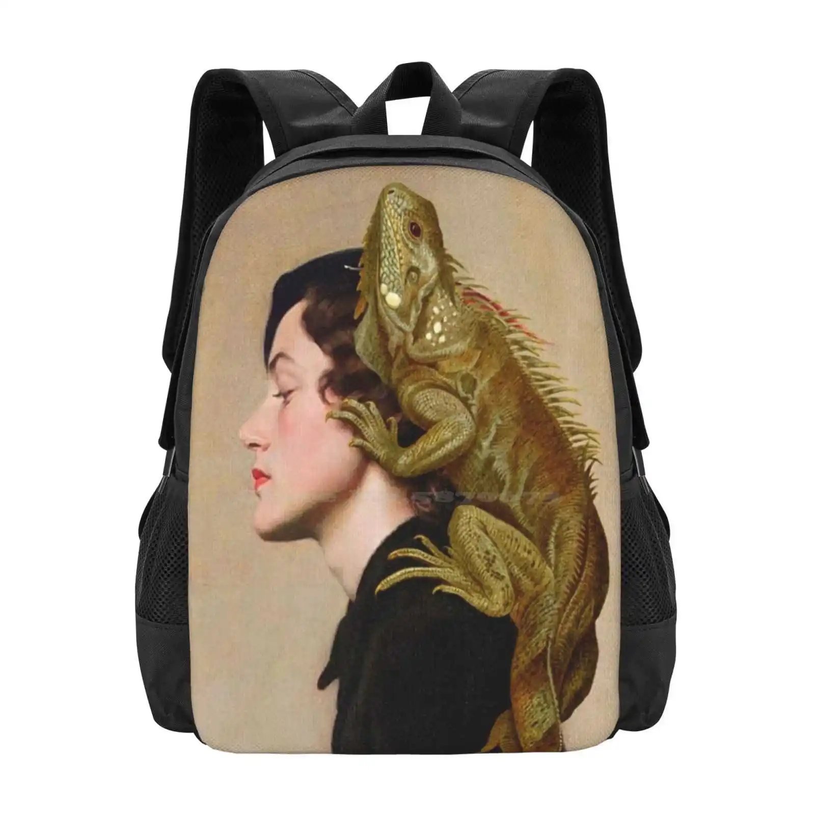 Everything Good Is Free And Wild Hot Sale Schoolbag Backpack Fashion Bags Surrealart Surrealism Popsurrealism Beautifulbizarre