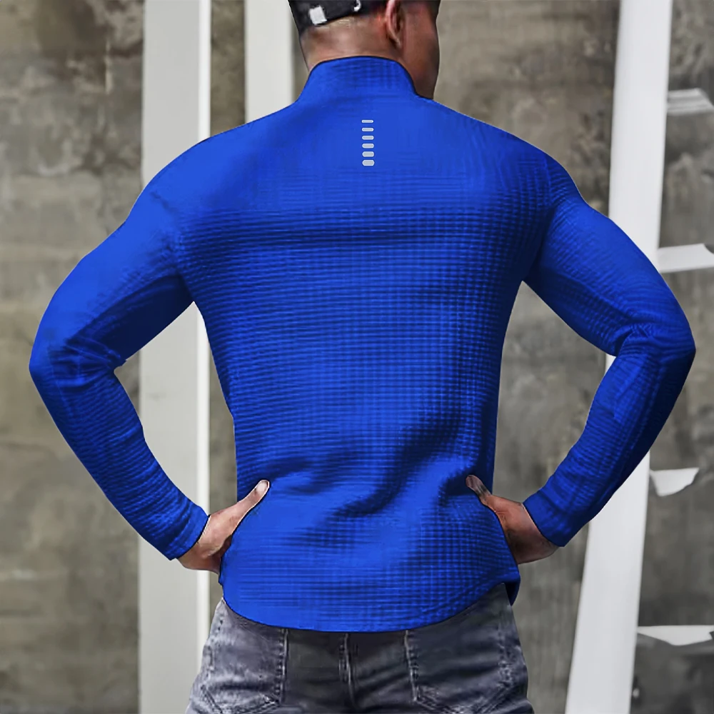 Men's T-shirt Men's Sports and Leisure Fashion Long-sleeved T-shirt Top Slim Training Fitness Plus Size Men's Clothing M-3XXXL