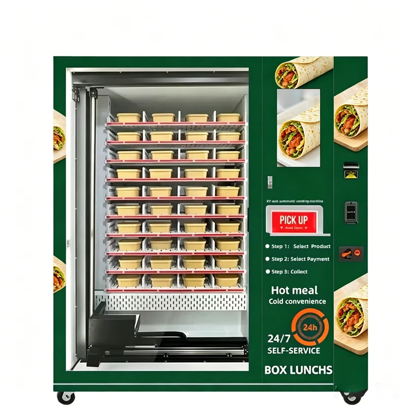 Hot Food Vending Machine Automatic Hot Meal Vending Machine Self Service Lunch Box Vending Machine for Bussiness Customized