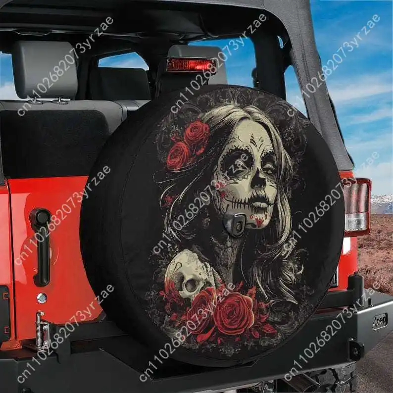 

Muertos Beauty Various Models Spare Car Tire Cover Sand Dust Prevention Protect Wind Rain Tire Cover Sturdy Durable Tire Covers