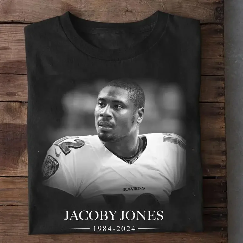 Новая футболка Jacoby Jones 1984 2024, черная, все размеры, артикул Ag1502