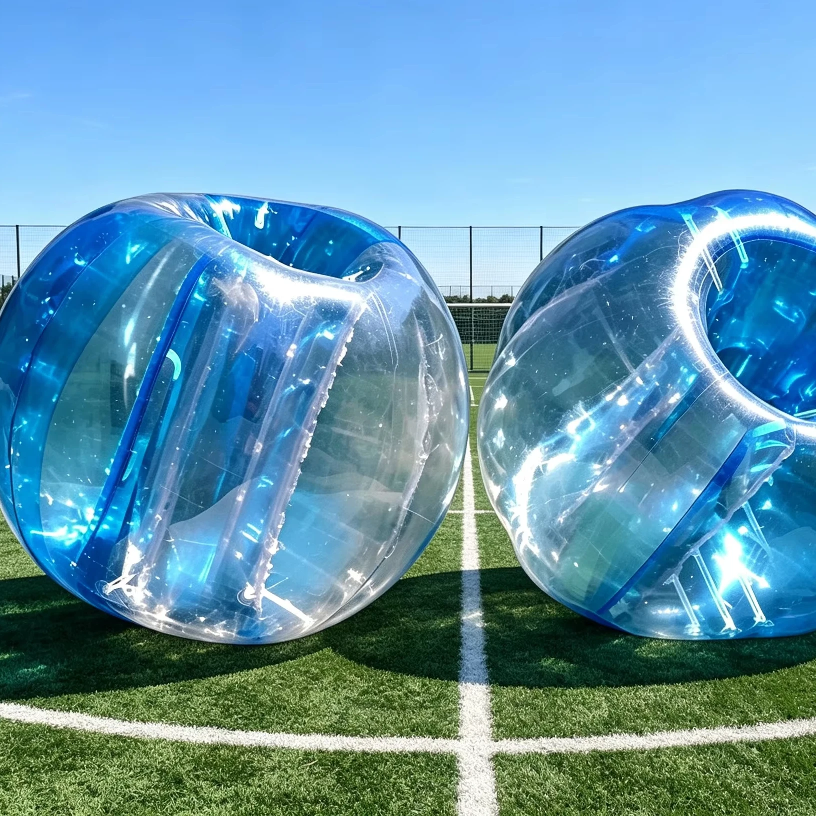 Inflatable Bumper Ball, Human Bubble Soccer Ball Transparent PVC Body Zorb Ball for Team Building Party & Outdoor Sport Games