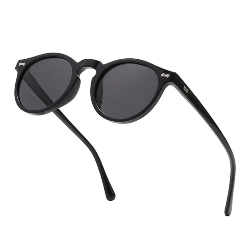 Retro okrągłe okulary przeciwsłoneczne mężczyźni kobiety moda małe spolaryzowane okulary przeciwsłoneczne dla mężczyzn kobieta literackie Vintage odcienie okulary do jazdy