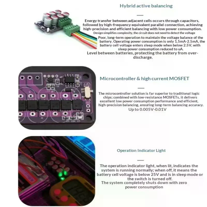 Battery Equalizer Balancer - BMS 6A 하이브리드 액티브 이퀄라이제이션 3S