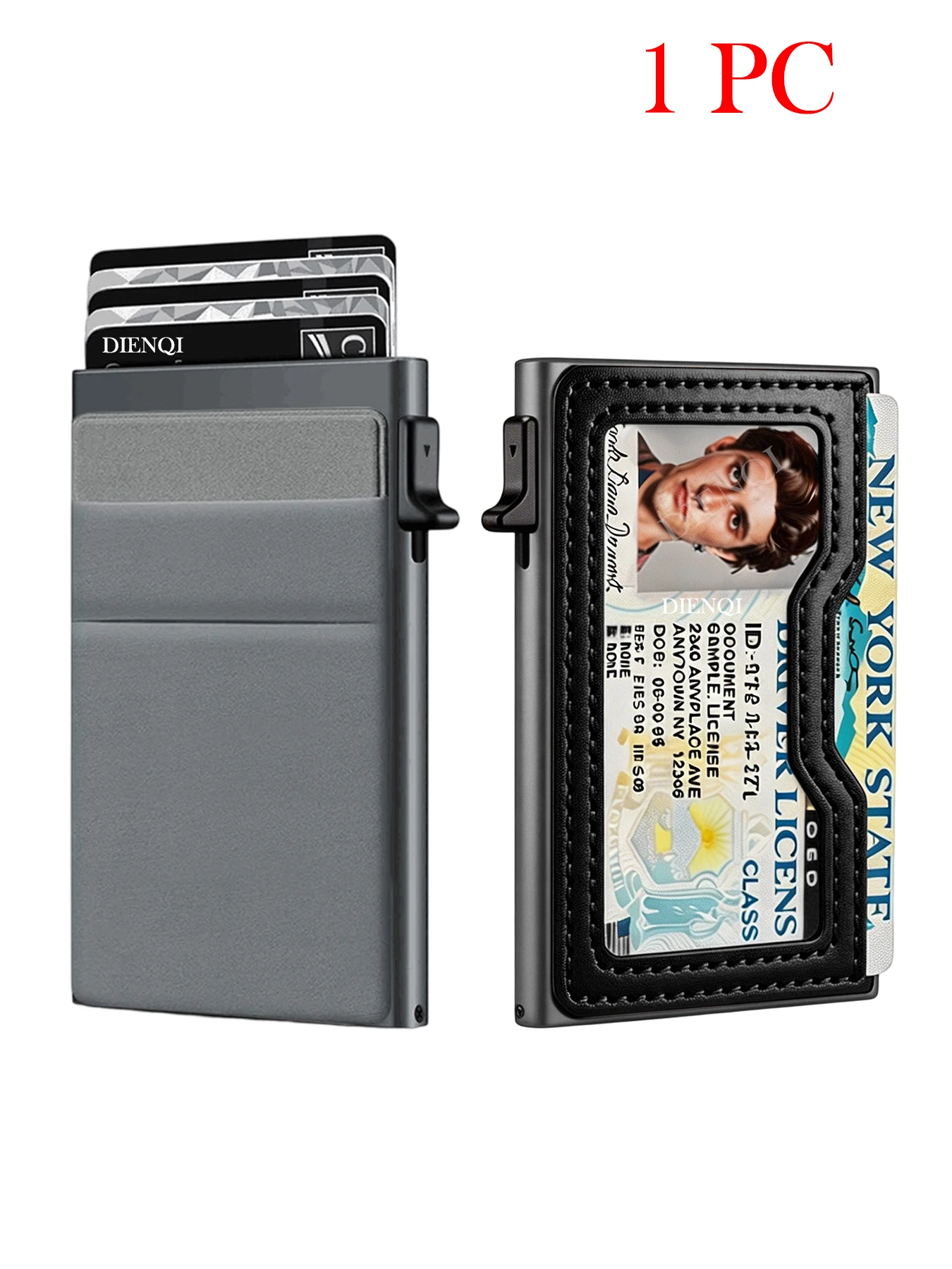 Geldbeutel Kartenetui Geldklammer Schlanker Minimalistischer Pop-Up-Kartenhalter RFID-Smart-Wallets ID-Fenster Mini-Taschen Luxus-Geldbörse Herren