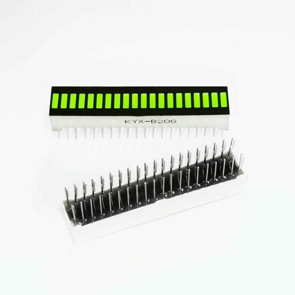 10PCS 50.5*10*8mm Ultra Bright LED Display Green/Red/Yellow 20 Segment Bar Graph Chart for Mobile Charging Bar-Graph Module DIY