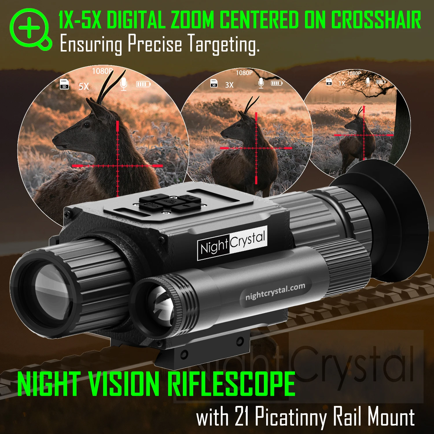 Megaorei NK008 Plus M6A 1080p - đánh giá và giá Night Vision Rifle Scope Ir 850Nm