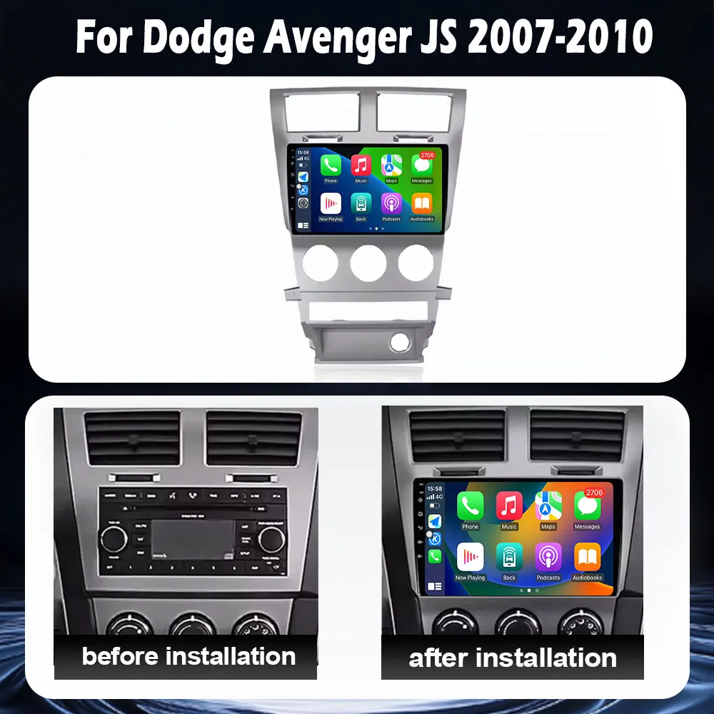 Android 16 Auto For Dodge Avenger JS 2007-2010Car Radio Multimedia Player Video GPS Navigation Carplay Touch Screen Stereo tools