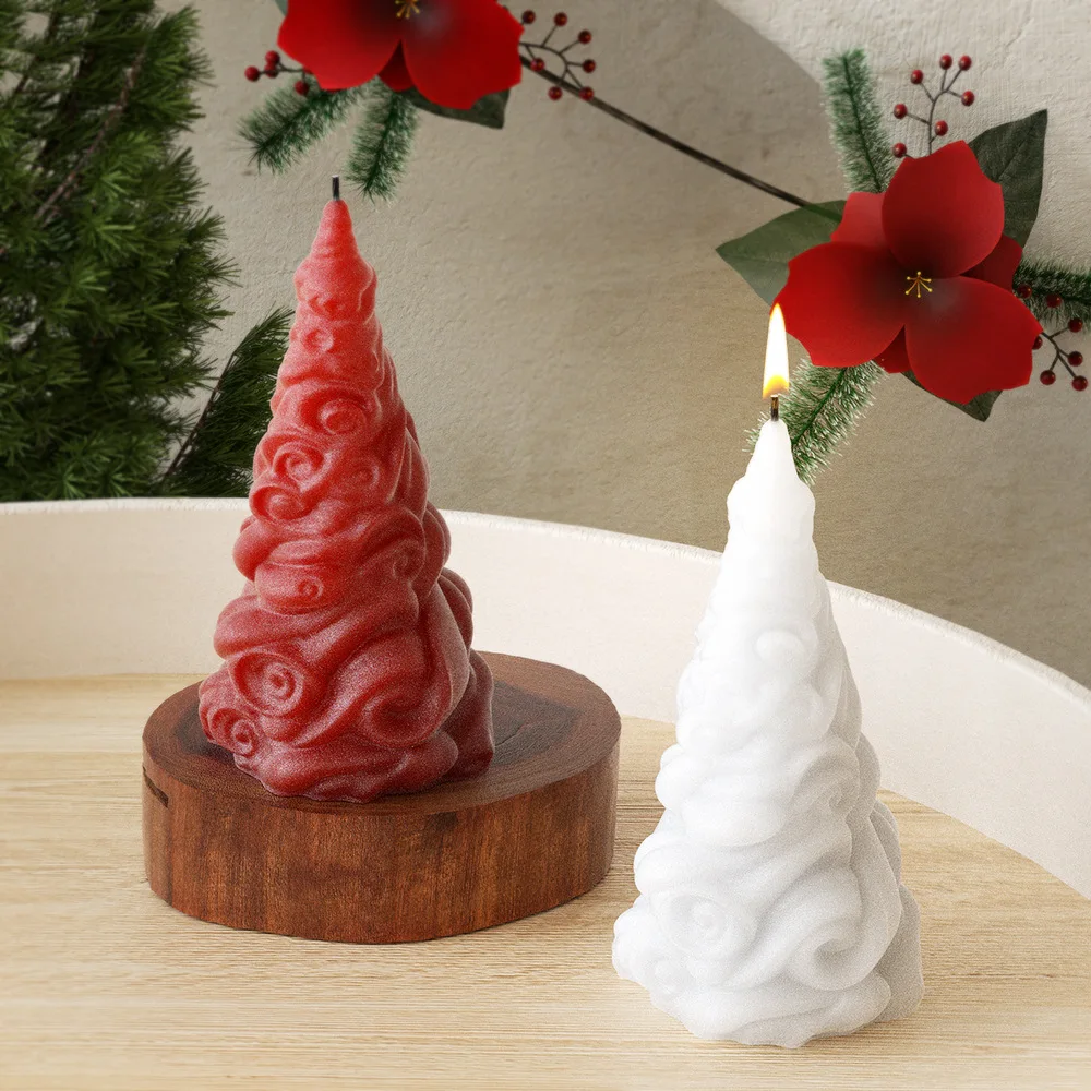 3d Kerstboom Kaars Siliconen Mal Diy Kerst Kaars Maken Kit Handgemaakte Zeep Gips Hars Bakgereedschap Vakantie Geschenken