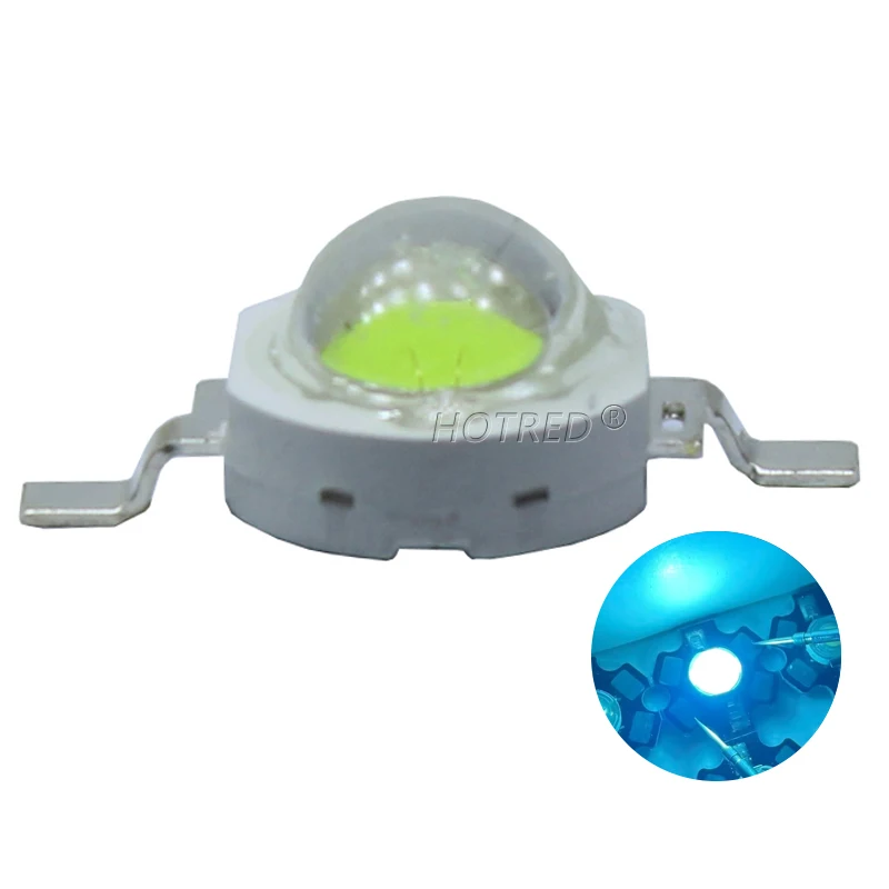 Lámpara LED de alta potencia, 100 piezas, 1W, 5W, 3W, 3 vatios, diodos emisores de luz blanca, foco de luz descendente, bombilla roja 620nm, 660nm