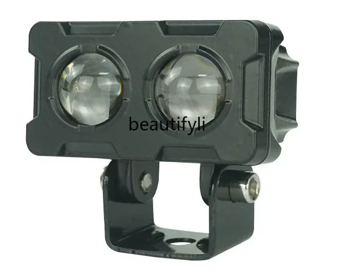 

S23 Motorcycle fog lights, double lens white and yellow square external lights modified motorcycle led spotlights