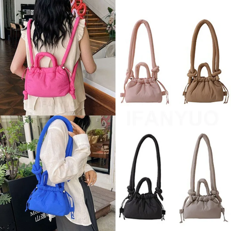 

Soft Dacron Crossbody Bag Korean Fashion Fabric Shoulder Bag Mini Tote Purses for Women Underarm Bags Handbags and Purses