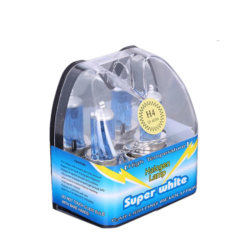 H1 H4 H7 100W Headlight Halogen Bulb Lamp Fog Lights Car Light 12V Super White 6000K Styling With Packing Box