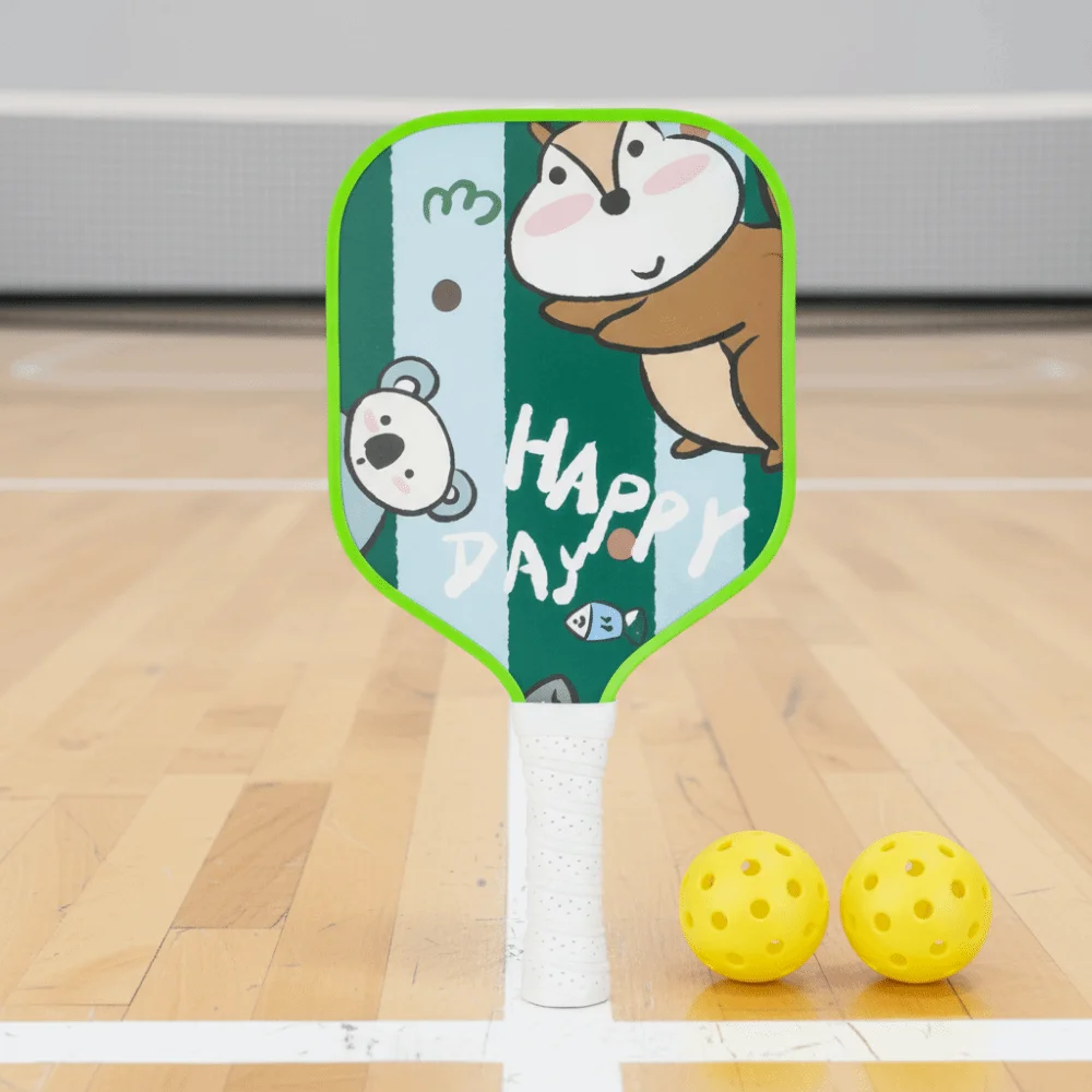 Cartoon Children's Pickleball Set Colorful Durable 's Pickleball Set Lightweight Ribbed Handle Pickleball Paddle Set
