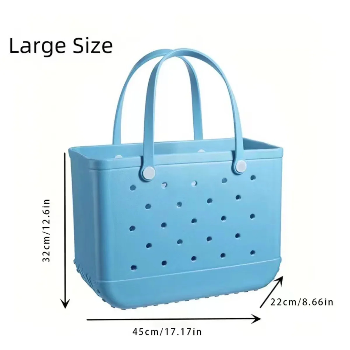 EVA Beach Bogg Bag Waterproof Large Tote Shoulder Handbag Lady Large Capacity Handbag Fashion Women Summer Beach Tote Bogg Bags