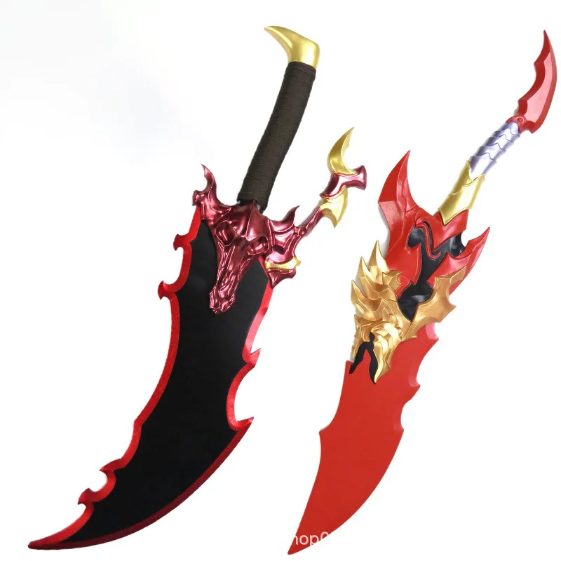 

65cm Solo Leveling Anime Figure Demon King's Short Sword Cheng Xiaoyu Cosplay Knife,The Wrath of Kamesh,Not Sharpened Katana