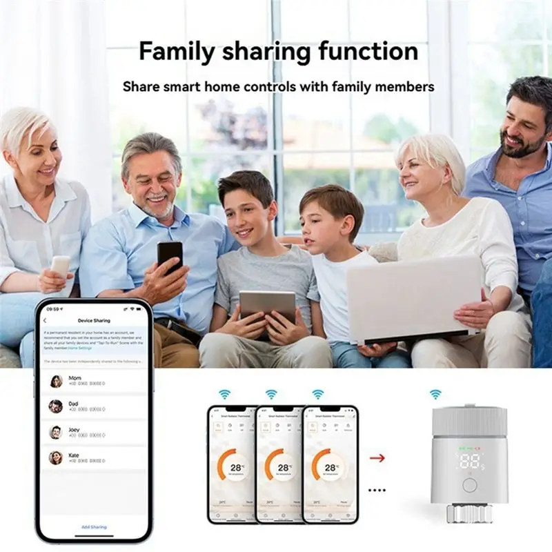 N84R Tuya Wifi Termostato Intelligente TRV Termostatico Valvola Del Radiatore Attuatore Controllo della Temperatura Casa Intelligente Voce Casa