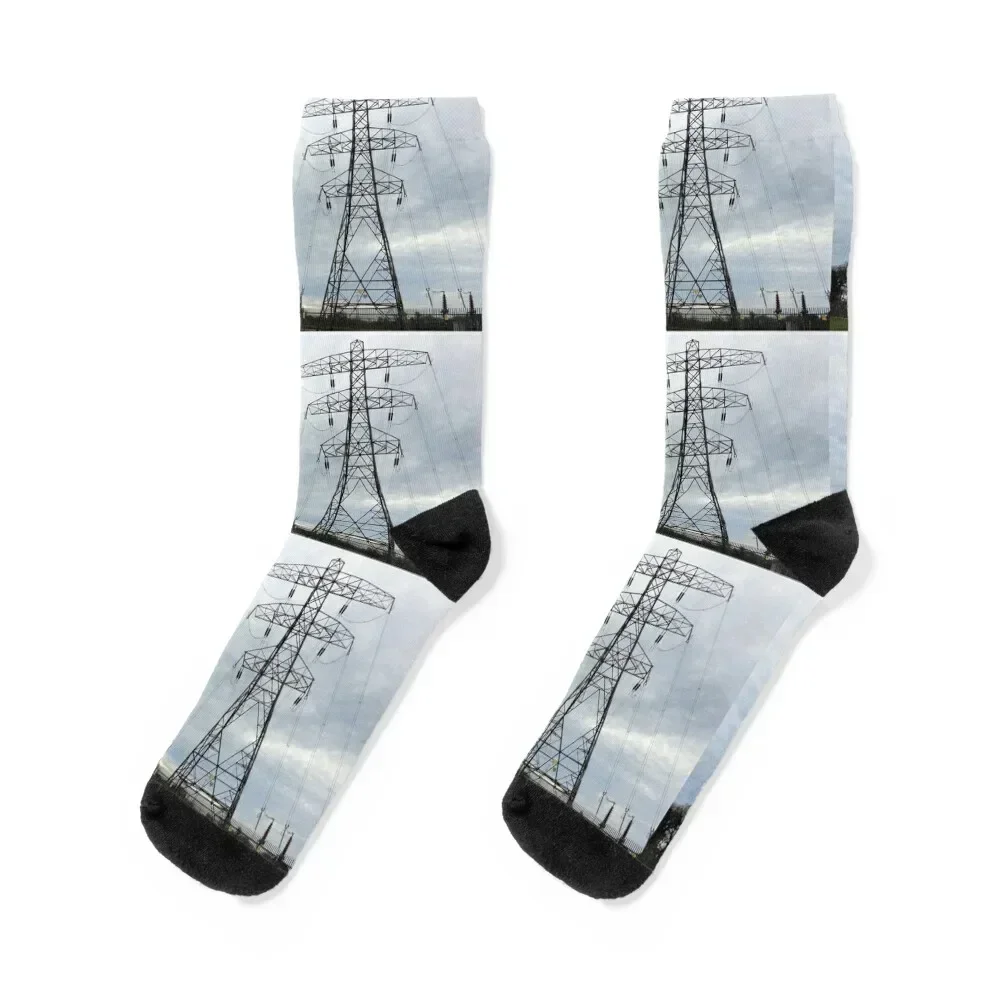 Transmission towers Socks hiking sheer sports and leisure snow Men's Socks Luxury Women's