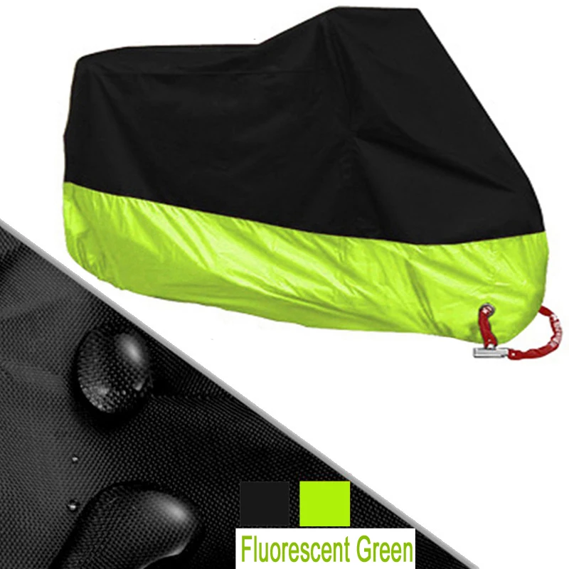 Ganzjahres-Motorradabdeckung, silberfarben, schwarz, Sonne, reflektierend, wasserdicht, staubdicht, UV-Schutz für Moto Scooter M bis 4XL 2025 – Detail 22
