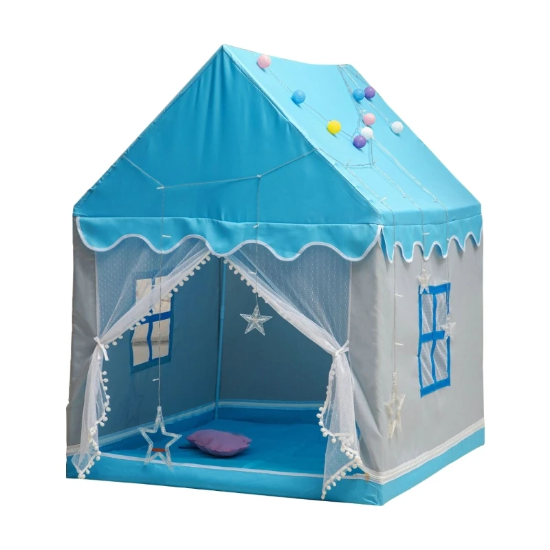 F19F Princess Tent Girls Large Playhouse Kids Castle Play Tent for Children Indoor