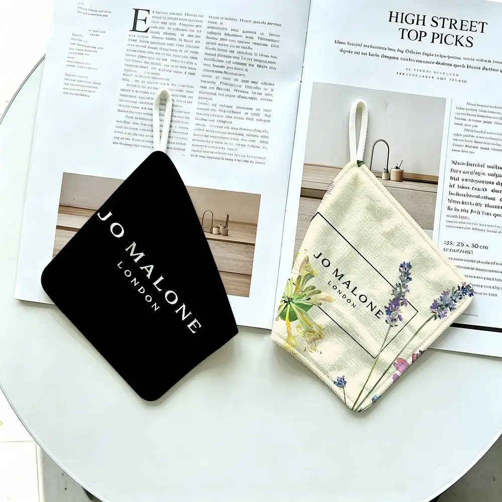J-Jo M-Malone L-LOGO Hanging Design Hand Wiping Towel, Polyester Cotton Fabric, Universal for Bathroom Kitchen