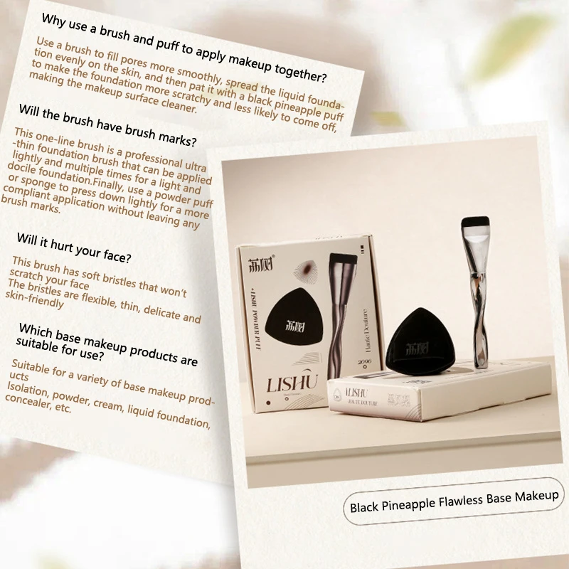 Pennello per fondotinta con una sola parola pennello per contorno viso leggero e sottile pennello per contorno piatto pennelli per trucco crema per fondotinta