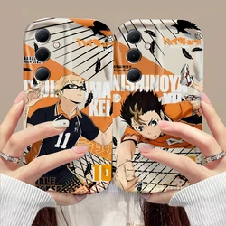 Anime Boy Volleyball Haikyuu 3D Wave Phone Case For Samsung Galaxy S24 S23 S21 S20 FE Plus Ultra 4G 5G Soft Silicone Back Cover