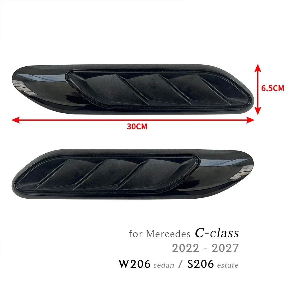 Stick-on Gloss Black Wheel Arch Flare Fender Trim for Mercedes C Class W206 S206 C200 C300 C400e C220 C300d C43 2022 - 2027