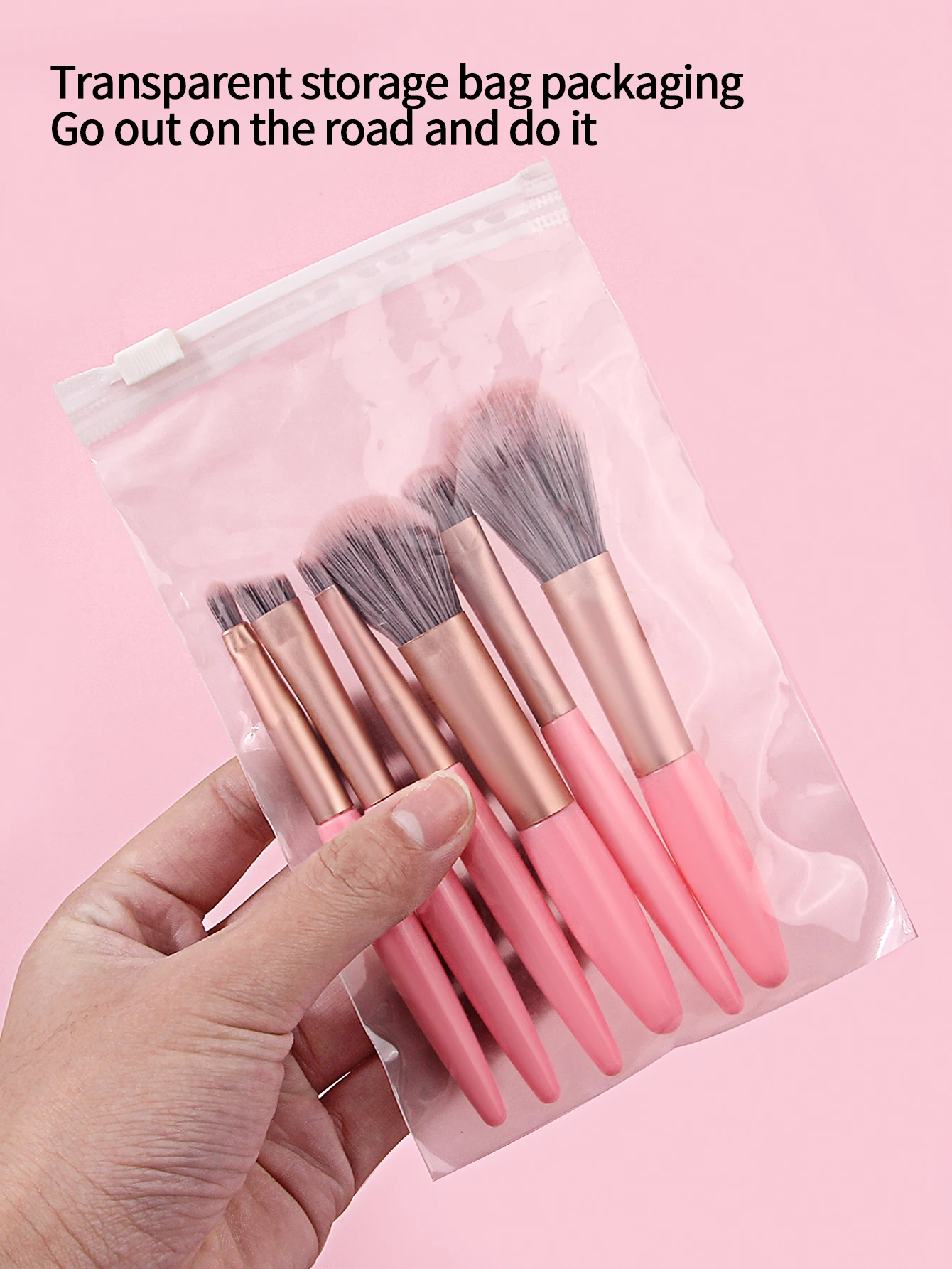 Ensemble de mini pinceaux de maquillage portables, 6 pièces, pinceaux à poudre, pinceaux à blush, pinceaux à fard à paupières, outils de beauté spéciaux pour débutants