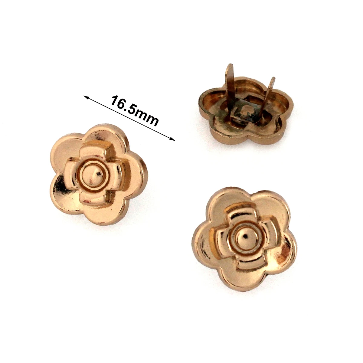 2pcs Metal Rose Flower Shape Buckle Fashion Clasp for Leather Craft Bag Strap Belt Handle Shoulder Garments Shoes Accessories