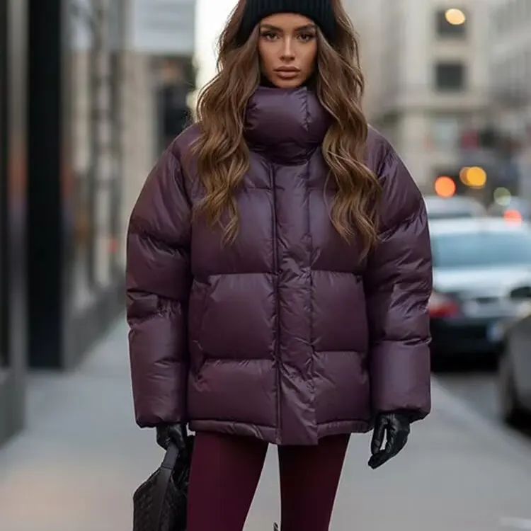 سترة قطنية فضفاضة أنيقة مع قبعة قابلة للفصل، إصدار جديد لخريف وشتاء، ملابس نسائية متعددة الاستخدامات وذات طابع شخصي #5