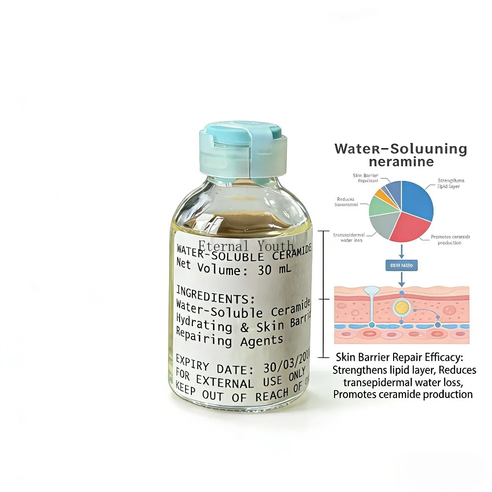 Water-Soluble Ceramide Cosmetic Raw Material | Spanish Source, Anti-Aging, Spot Fading & Deep Hydration Stock Solution
