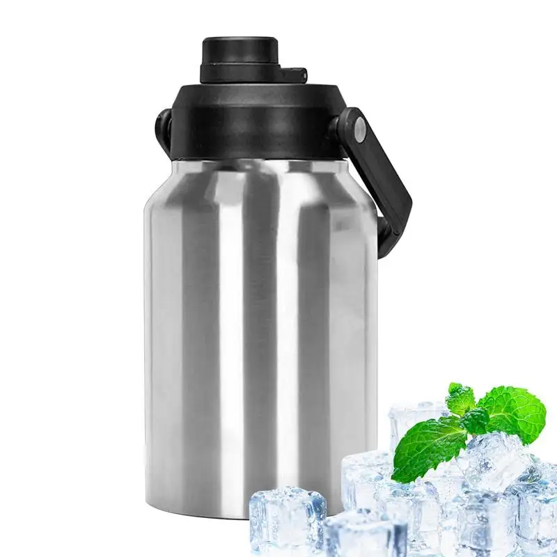 

Gallon Jug Wide Mouth Stainless Steel Vacuum Water Bottle Cold Jug With Wide Mouth Double-decker Insulation For Cold Drinks