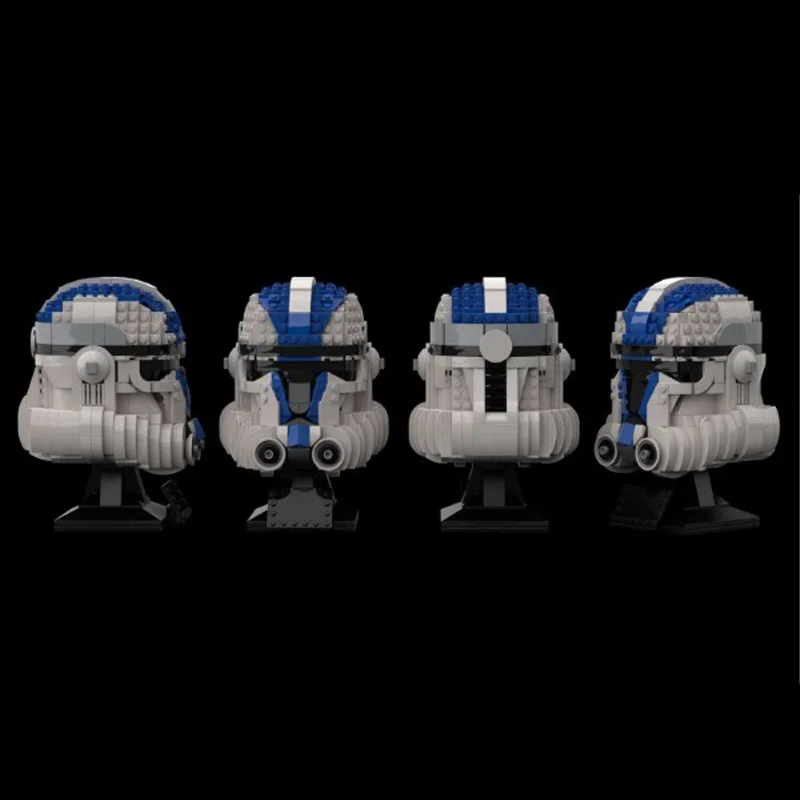 898 PCS 나이트 헬멧 빌드 헬멧 501st MOC 맞춤형 모듈식 빌딩 블록 창의적인 디자인 교육용 DIY 장난감 생일 선물