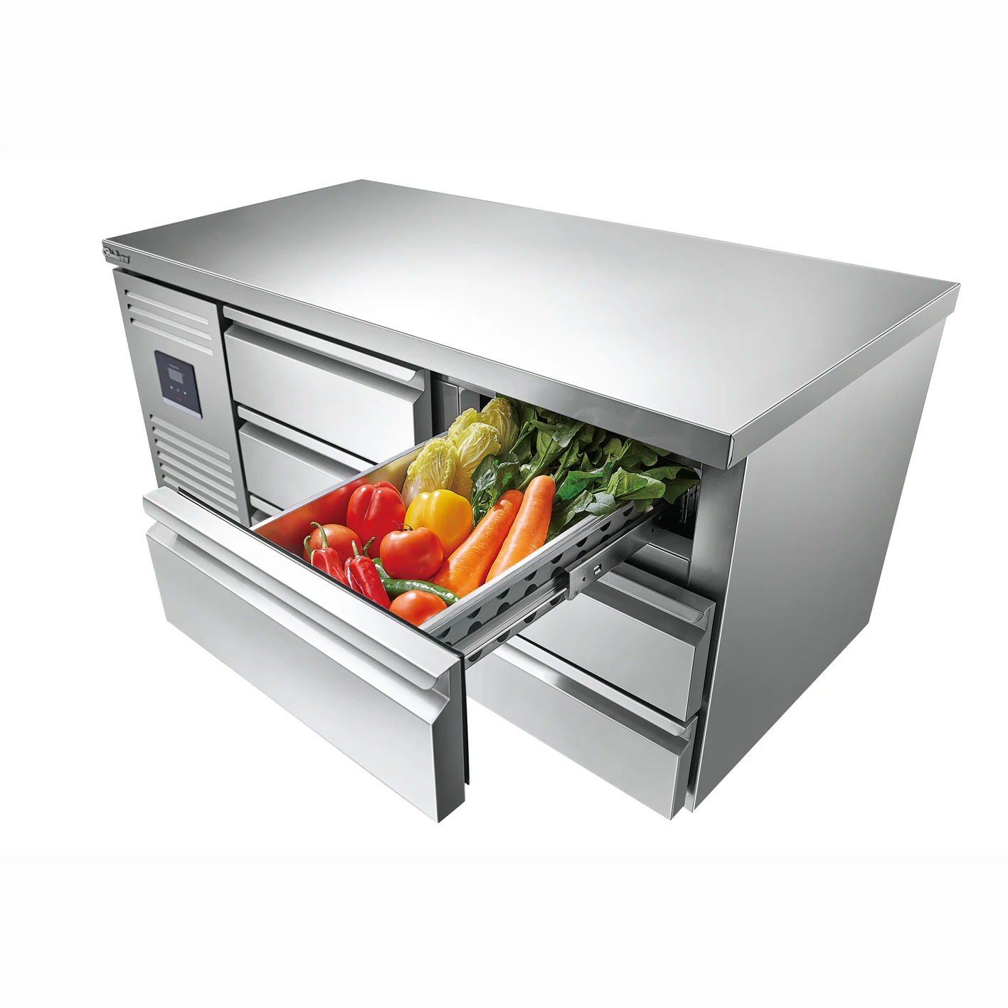 Adjustable Stainless Steel Wor - Refrigerated Display Case ulasan dan harga