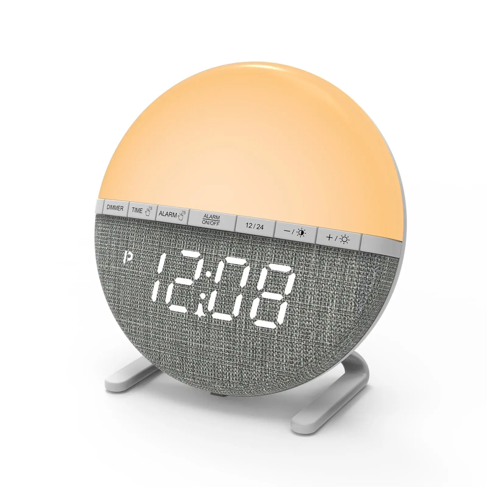 Sunrise Wake Up Light Alarm Clock Color Changing Night Light Natural Sound Digital Desk Clock for Bedroom Living Room Home Decor