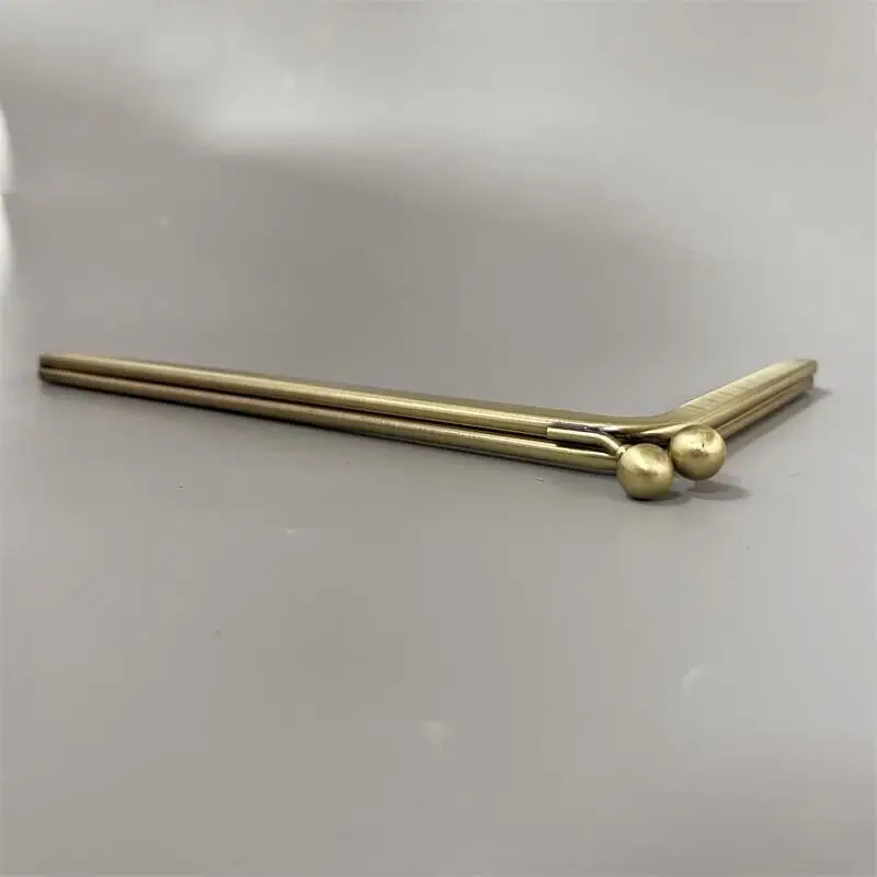20x12 cm Handbag Frame Shape L Kiss Lock Craft Metal Frame Bag Parts No Screw Clutch Bag Parts Bronze Color Women Bag Handle