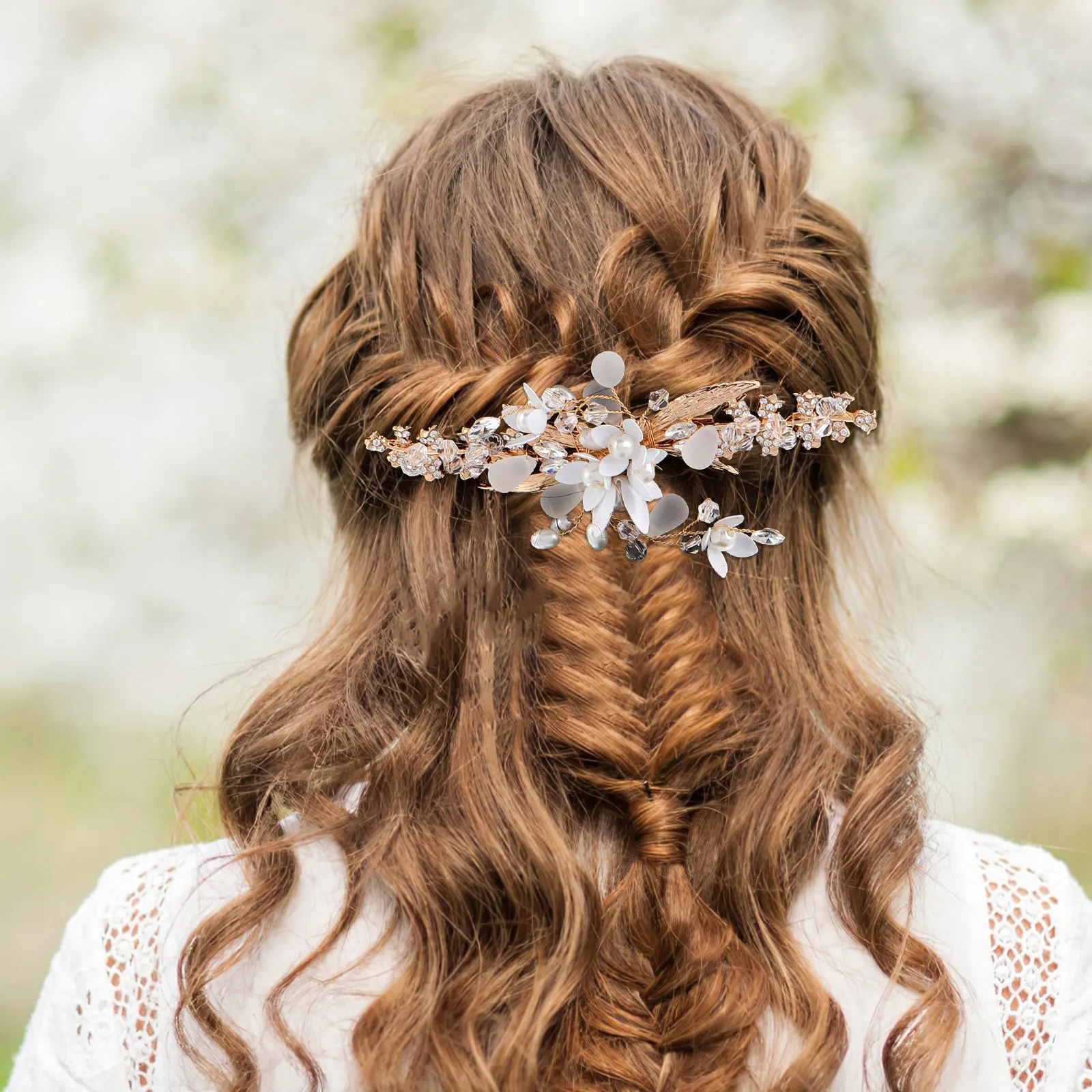 

Винтажные свадебные заколки для волос с жемчугом и кристаллами, элегантные аксессуары для невест и подружек невесты, цветочные свадебные украшения
