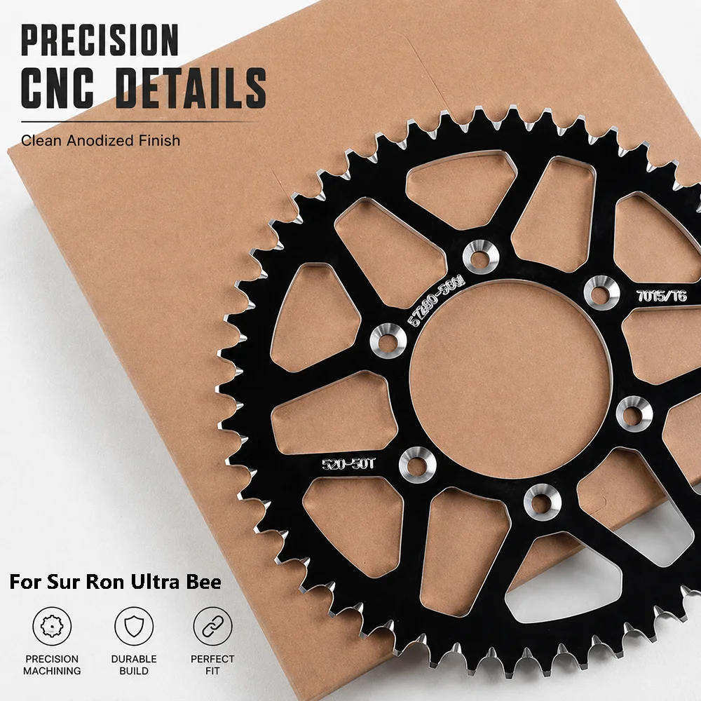 For Sur Ron Ultra Bee Surron Ultrabee Electric Dirt Bike Motorcycle Rear Sprocket 520 Chain 46T 50T 54T Tooth 7075 Aluminium