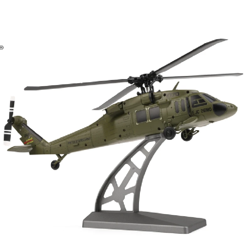 Wltoys K170 Helicóptero de controle remoto UH-60L Helicópteros sem escova de 4 canais com giroscópio e luz LED Avião durável brinquedo presente