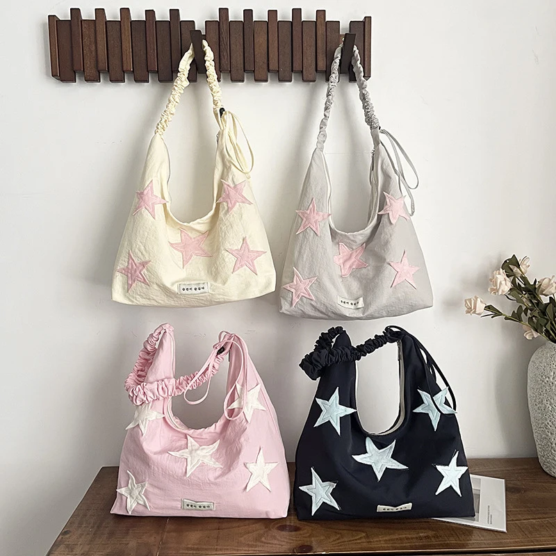 

Новая корейская сумка-тоут из канваса с вышивкой, женская сумка на одной лямке, универсальная сумка для работы и офиса, повседневная сумка через плечо