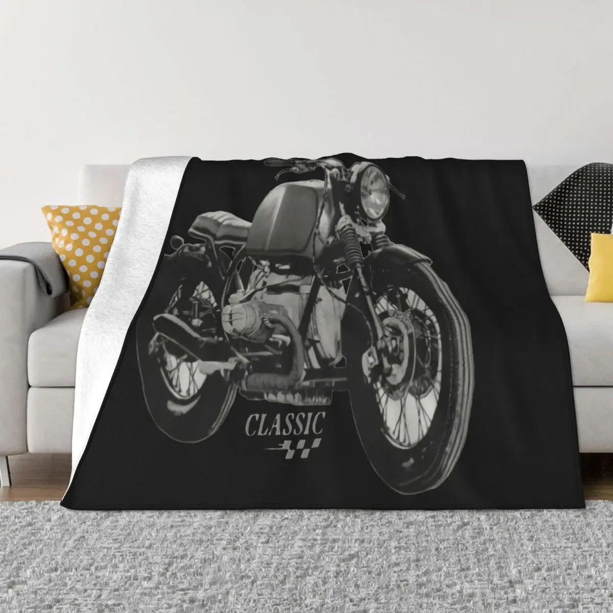 Motorrad Herren R 80 100 1200 Gs T Oldtimer Cafe Racer Geschenke Biker Punk Throw Blanket