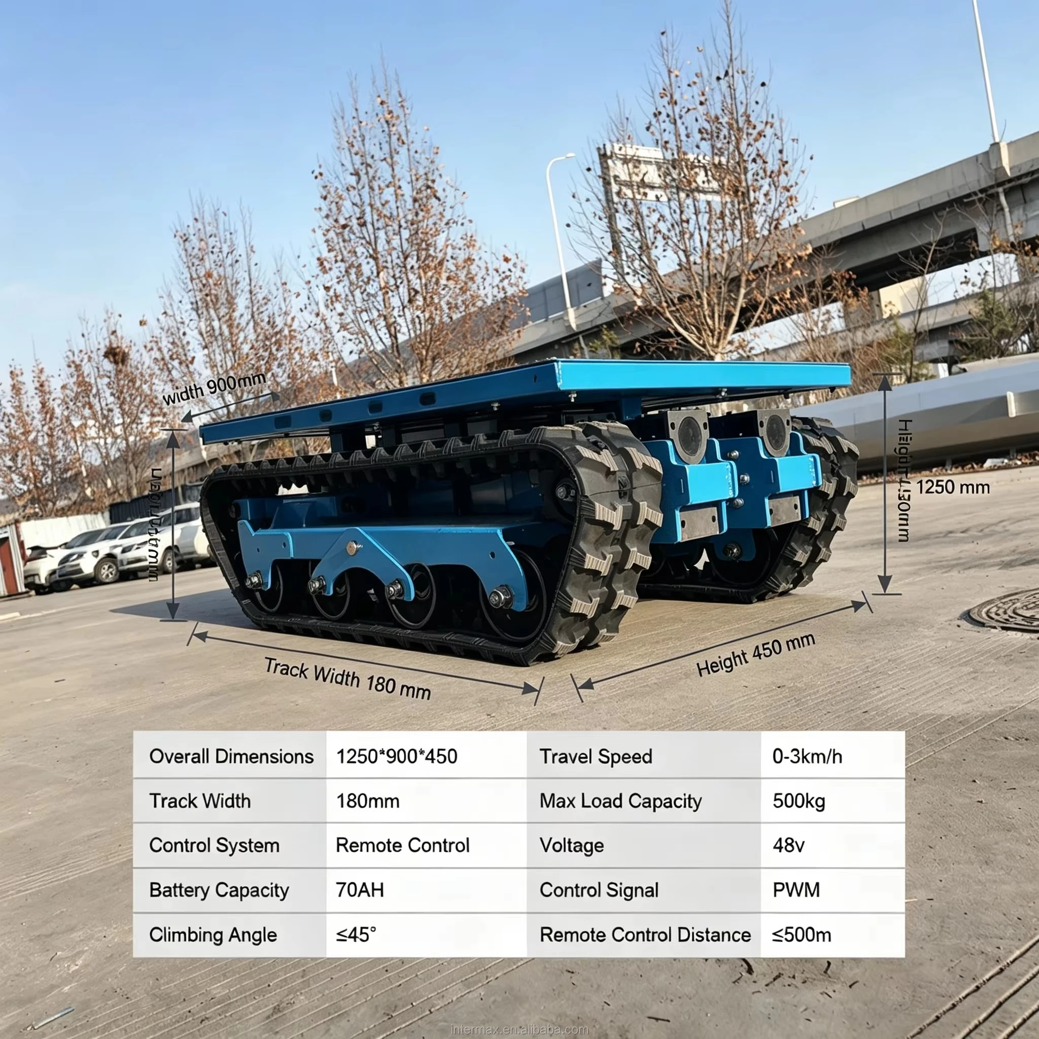 Custom Size Crawler Track Undercarriage Durable Hydraulic Crawler Chassis