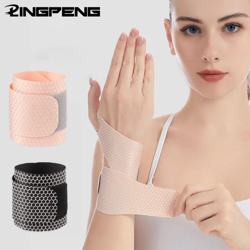 Fester Spandex-Sport-Handgelenkschutz, Handgelenkverstauchung, Sehnenentzündung, mit Verschlussband, Armband, ultradünne Gelenkstütze, Badminton, Basketball