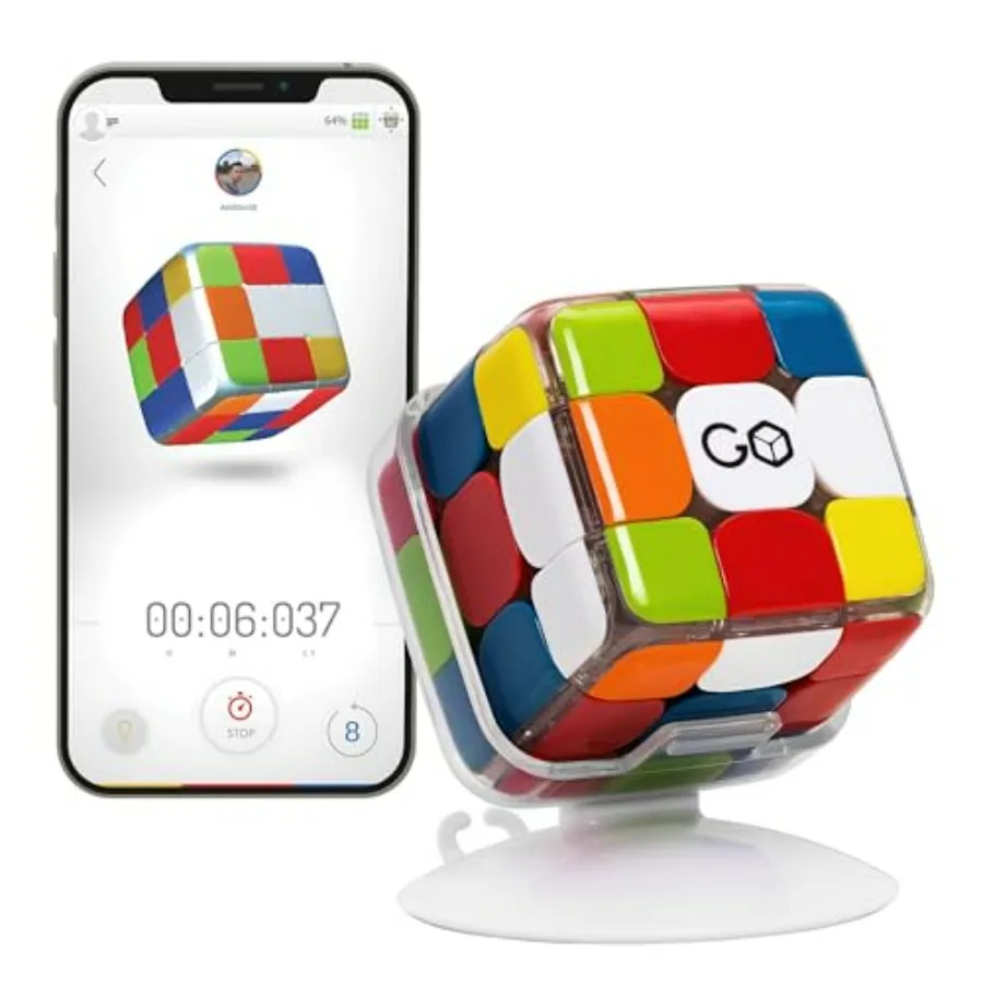 

Электронный магнитный скоростной куб GoCube Edge 3x3 с Bluetooth и подключением к приложению — интерактивная умная головоломка для взрослых — STEM-игрушка